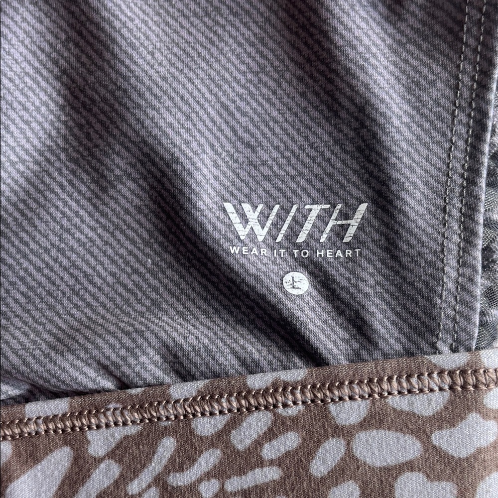 Peloton Mauve Brown Leopard-Print Sports Bra with Pink Logo - Picture 4 of 5